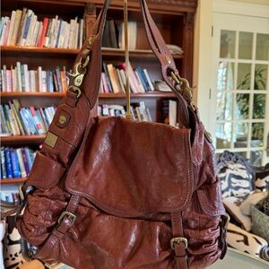 Kooba brown leather shoulder bag - gently used in excellent condition!